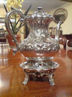 George IV period antique silver coffee pot2.jpg